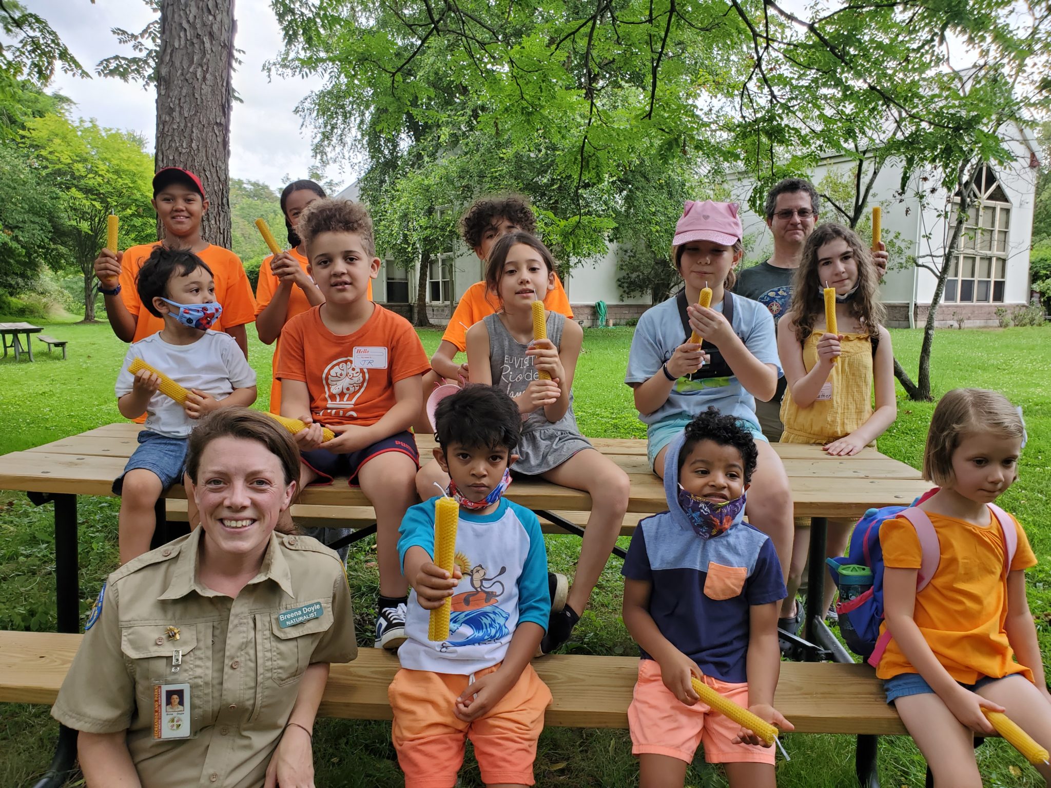 HCHC students and educator outdoors
